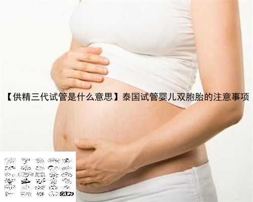【供精三代试管是什么意思】泰国试管婴儿双胞胎的注意事项